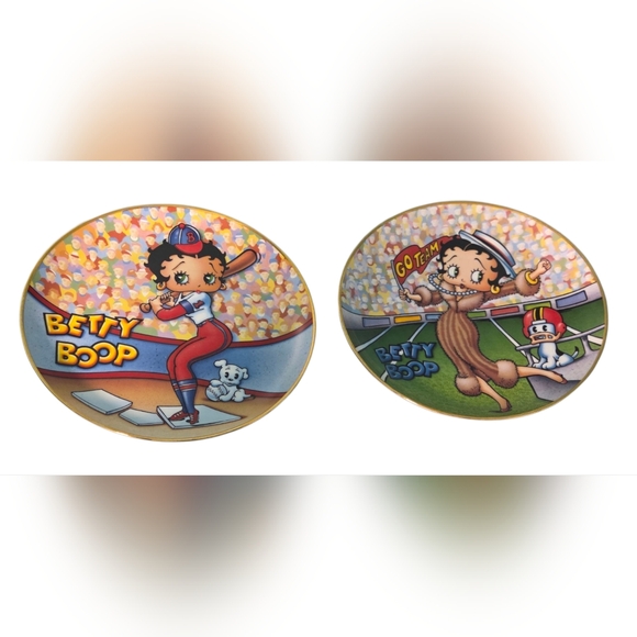 Betty Boop Other - Betty Boop - Vintage Set of 2 Collector's Plates 'America's Sweetheart' E8461